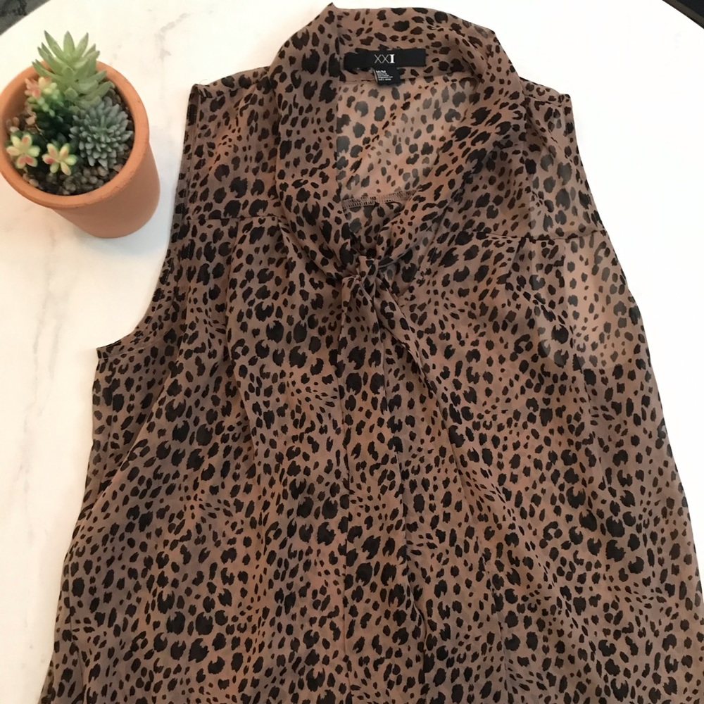 Forever 21 Animal Print Blouse
